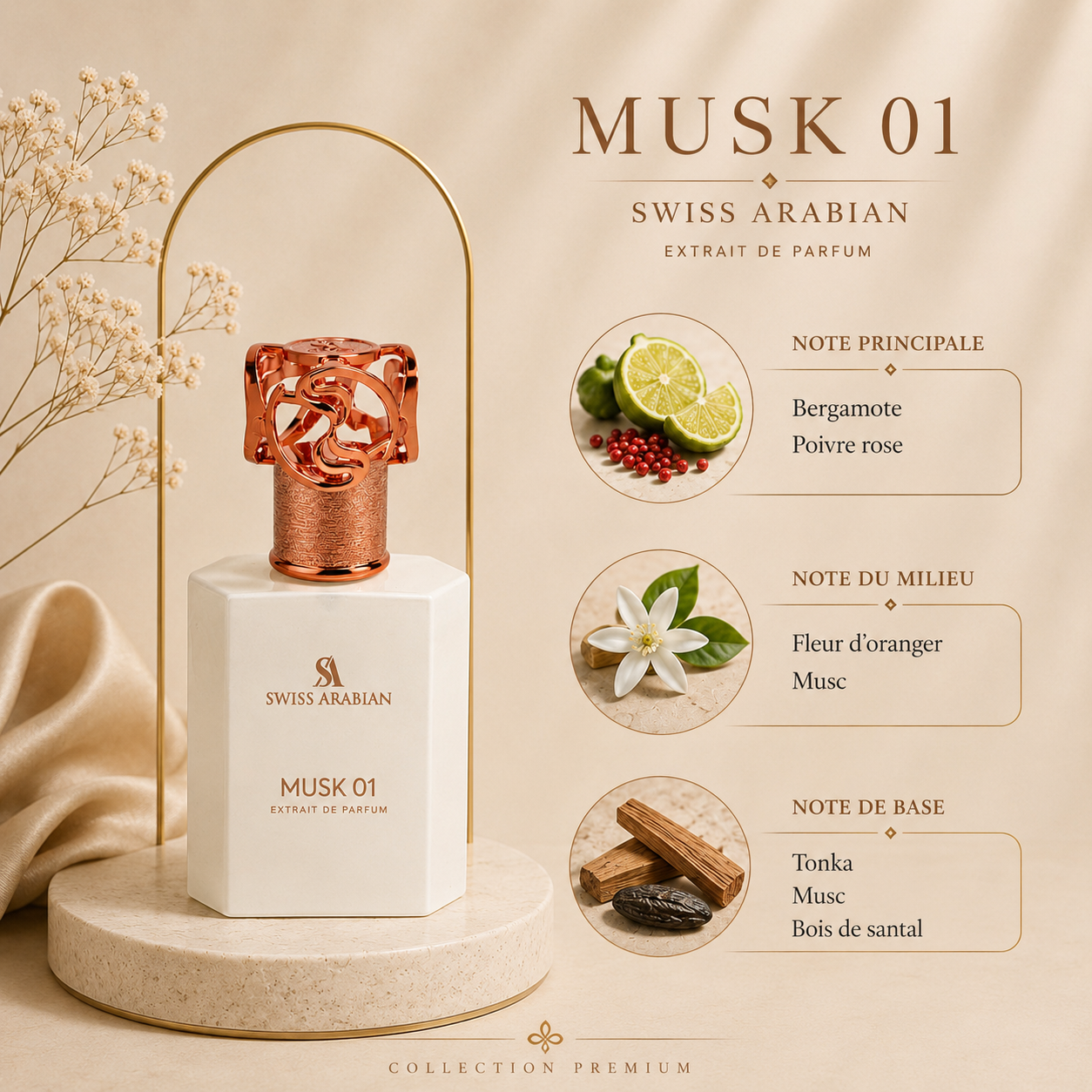 Musc 01 - Extrait de parfum 50ml | Swiss Arabian