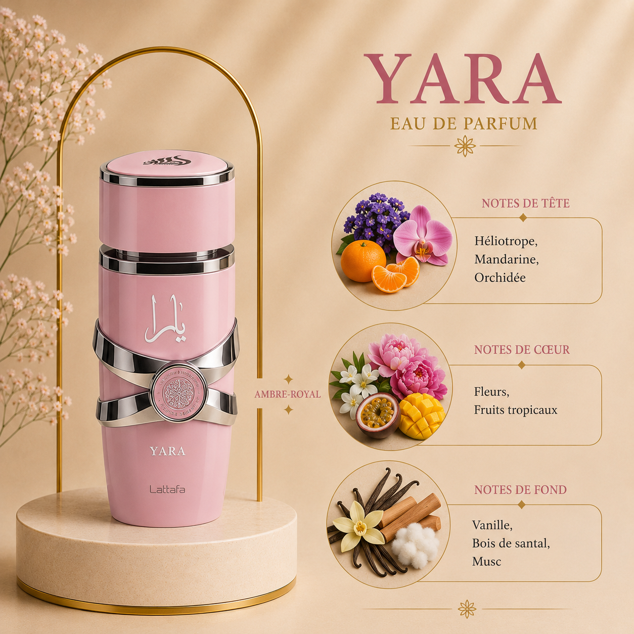 Yara Rose - Eau de parfum 100ml | Lattafa