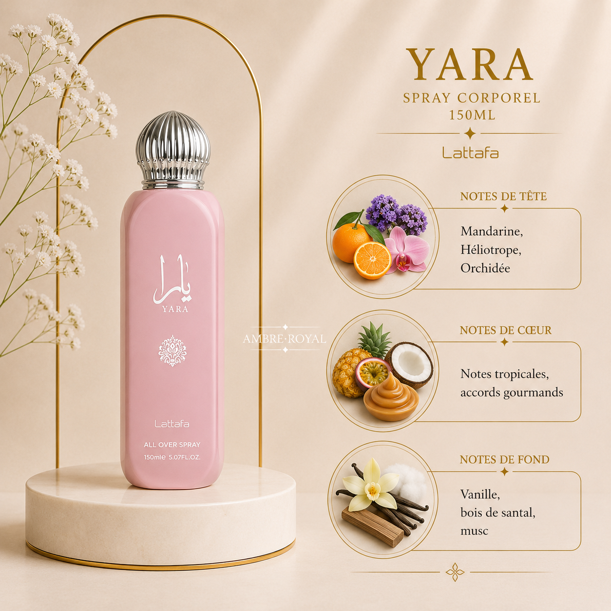 Yara Spray Corporel 150ml | Lattafa