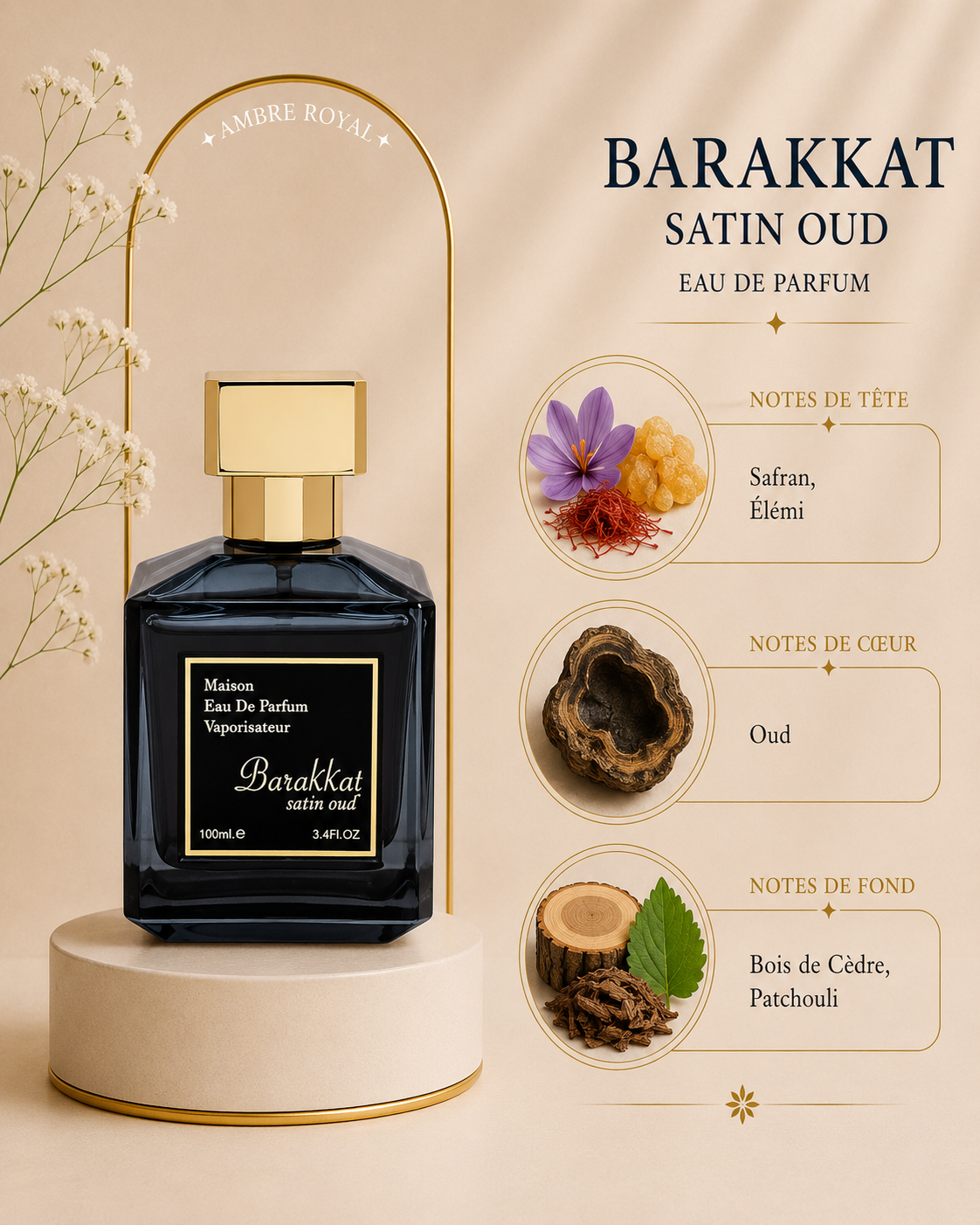 Barakkat Satin Oud – Eau de Parfum 100 ml | Fragrance World