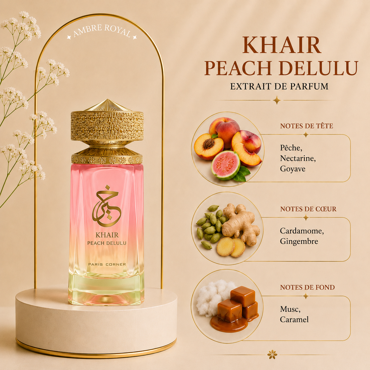 Khair Peach Delulu Eau de parfum 100ml | Paris Corner