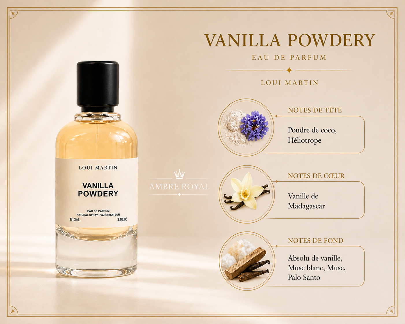 Vanilla Powdery Eau de parfum 100ml | Loui Martin